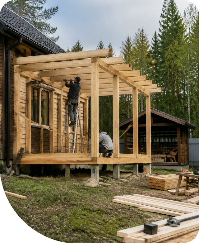 Строительство пристроек и построек на участке в Магадане